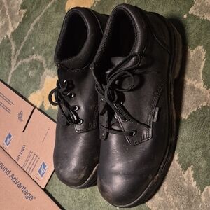 Timberland PRO Black Leather Lace-Up Work Oxfords